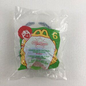 Beetle Borgs Titanium Silver Compact Wristband McDonald's Toy New Vintage 1997